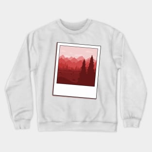 One Colour Red landscape Crewneck Sweatshirt